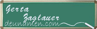 Gerta Zaglauer Visitenkarte
